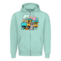 Seafoam easter train Zipper Hoodie - Artiststas