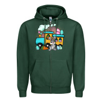 Sports Green easter train Zipper Hoodie - Artiststas