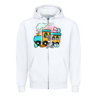 White easter train Zipper Hoodie - Artiststas
