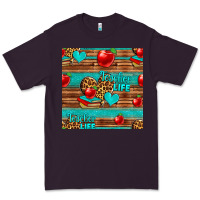 Plum teacher life seamless pattern Premium Tee - HRA Design Shop