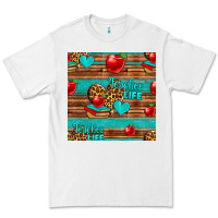 White teacher life seamless pattern Premium Tee - HRA Design Shop