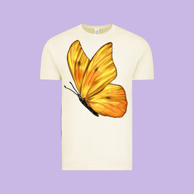 Flying Cloudless Sulphur Butterfly Vintage Tee Designed By Lillyallendesigns