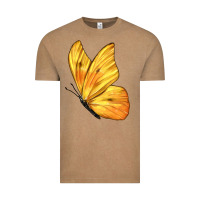 Vintage Coffee Flying Cloudless Sulphur Butterfly Vintage Tee - LillyAllenDesigns