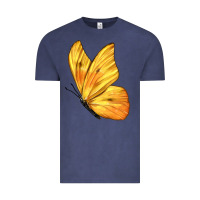 Vintage Denim Flying Cloudless Sulphur Butterfly Vintage Tee - LillyAllenDesigns