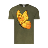 Vintage Olive Flying Cloudless Sulphur Butterfly Vintage Tee - LillyAllenDesigns
