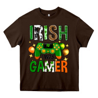 Chocolate Brown irish i was gamer st. patricks day Heavy Core Tee - Neo Western