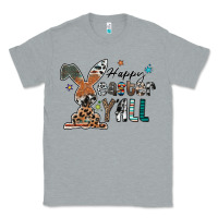 Heather Grey Happy Easter Y'all Classic Tee - CowhideDigitalArt