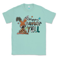 Seafoam Happy Easter Y'all Classic Tee - CowhideDigitalArt