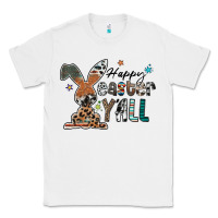 White Happy Easter Y'all Classic Tee - CowhideDigitalArt