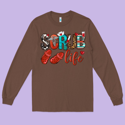 Scrub Life Long Sleeve Tee Designed By Nancycooperartshop