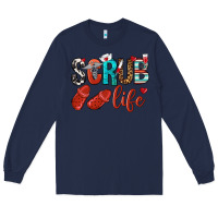 Navy scrub life Long Sleeve Tee - NancyCooperArtShop