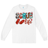 White scrub life Long Sleeve Tee - NancyCooperArtShop