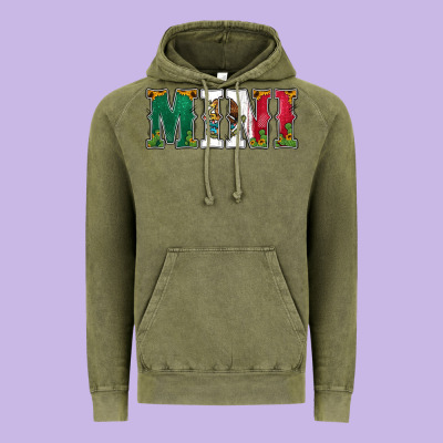 Mexican Flag Mini Vintage Hoodie Designed By Jasminsmagicworld