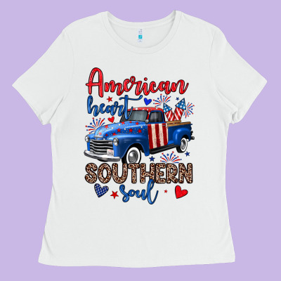 American Heart Southern Soul Truck Ladies Tee Designed By Neo Western