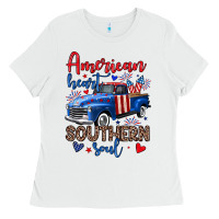 White American heart southern soul truck Ladies Tee - Neo Western