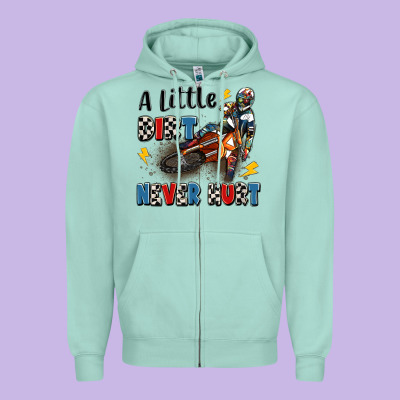 A Little Dirt Never Hurt Zipper Hoodie Designed By Artiststas