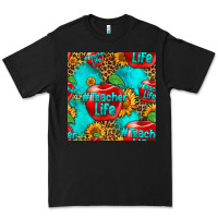 Black teacher apple seamless pattern Premium Tee - HRA Design Shop