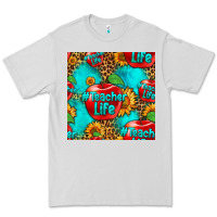 Dove Grey teacher apple seamless pattern Premium Tee - HRA Design Shop
