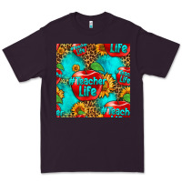 Plum teacher apple seamless pattern Premium Tee - HRA Design Shop