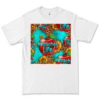 White teacher apple seamless pattern Premium Tee - HRA Design Shop