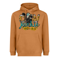 Meerkat Cow Junkie with Cow Heavyweight Hoodie - texasbilliewilder