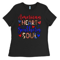 Black American heart southern soul Ladies Tee - Neo Western