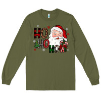 Army Green ho ho ho Long Sleeve Tee - JahusDesignShop