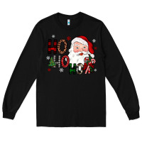 Black ho ho ho Long Sleeve Tee - JahusDesignShop