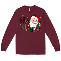 Burgundy ho ho ho Long Sleeve Tee - JahusDesignShop