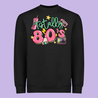 Totally 80s Retro Vintage Heavyweight Sweatshirt Designed By Maliassmallbusiness