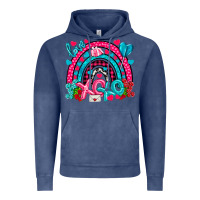Vintage Denim xo xo rainbow valentine Vintage Hoodie - NancyCooperArtShop