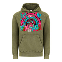 Vintage Olive xo xo rainbow valentine Vintage Hoodie - NancyCooperArtShop