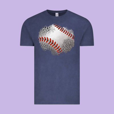 Leopard Baseball Patch Vintage Tee Designed By Jasminsmagicworld