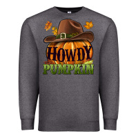 Charcoal Heather Howdy pumpkin Premium Sweatshirt - NancyCooperArtShop