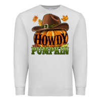 Dove Grey Howdy pumpkin Premium Sweatshirt - NancyCooperArtShop