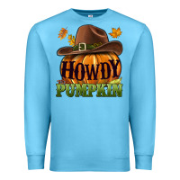 Ocean Blue Howdy pumpkin Premium Sweatshirt - NancyCooperArtShop