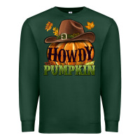 Sports Green Howdy pumpkin Premium Sweatshirt - NancyCooperArtShop