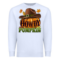 White Howdy pumpkin Premium Sweatshirt - NancyCooperArtShop