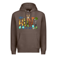 Coffee The hunt is on with eggs Easter Day Premium Hoodie - HowdyJamesFarm
