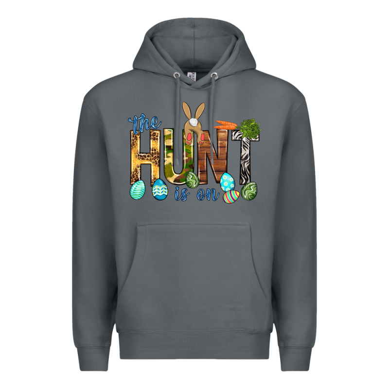 The Hunt Is On With Eggs Easter Day Premium Hoodie by HowdyJamesFarm | Teevron