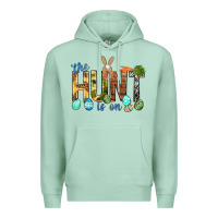 Seafoam The hunt is on with eggs Easter Day Premium Hoodie - HowdyJamesFarm