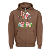 Chestnut easter bunny name frame Zipper Hoodie - Artiststas