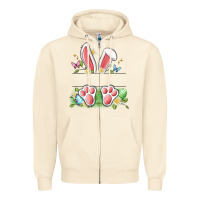 Sandshell easter bunny name frame Zipper Hoodie - Artiststas