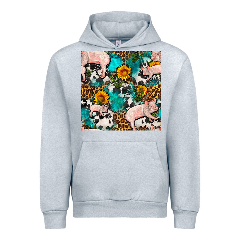 American Yorkshire Pig Seamless Pattern Urban Hoodie by FaDigitalArtStudio | Teevron
