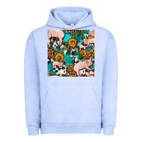 Pigment Grape Ice american yorkshire pig seamless pattern Urban Hoodie - FaDigitalArtStudio