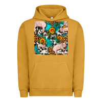 Pigment Peanut Butter american yorkshire pig seamless pattern Urban Hoodie - FaDigitalArtStudio