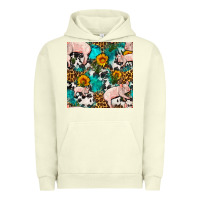 Pigment Pistachio american yorkshire pig seamless pattern Urban Hoodie - FaDigitalArtStudio