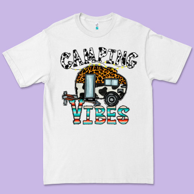 Camping Vibes Premium Tee Designed By Cowhidedigitalart