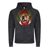 Vintage Black Christmas English Bulldog Vintage Hoodie - RanaPortraitStore