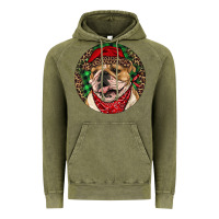 Vintage Olive Christmas English Bulldog Vintage Hoodie - RanaPortraitStore
